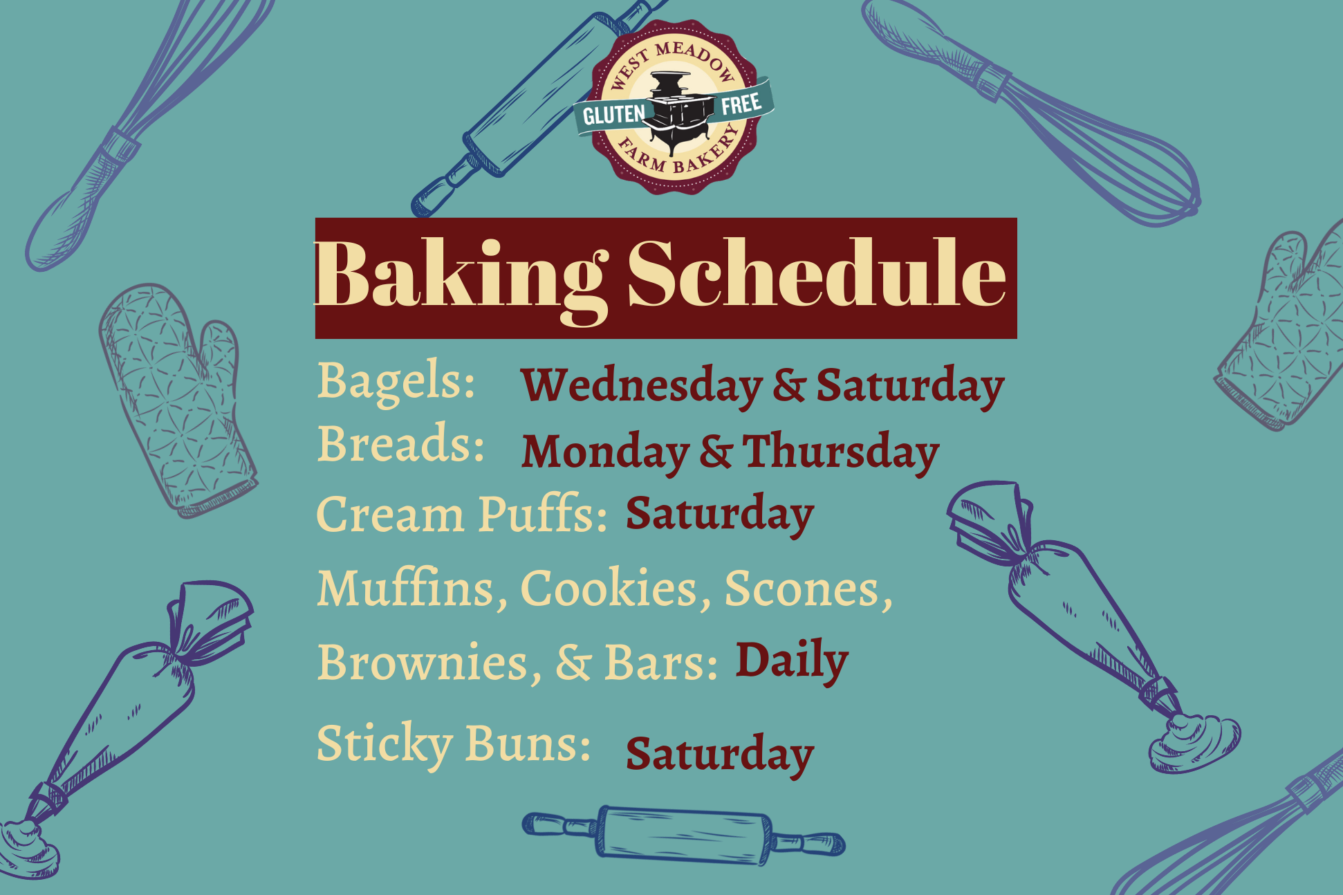 Vermont's Premiere GlutenFree Bakery — West Meadow Farm Bakery